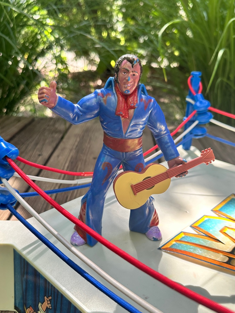 Vintage 1986 LJN WWF WWE Honky Tonk Man With Guitar Wrestling Superstars Figure